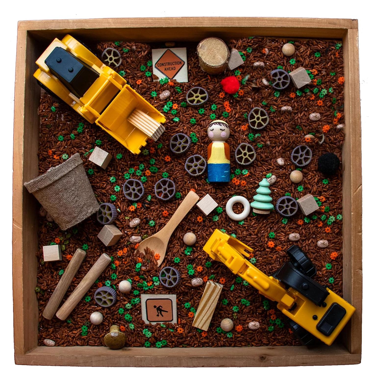 Caja Sensorial de Construcción Montessori para Niños 3+