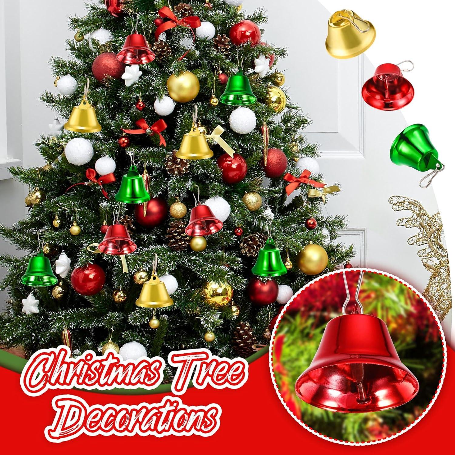 30 Campanas de Latón Pequeñas Gejoy para Manualidades 4.2 cm