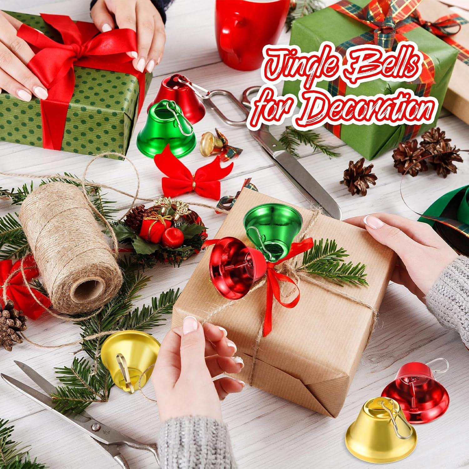 30 Campanas de Latón Pequeñas Gejoy para Manualidades 4.2 cm