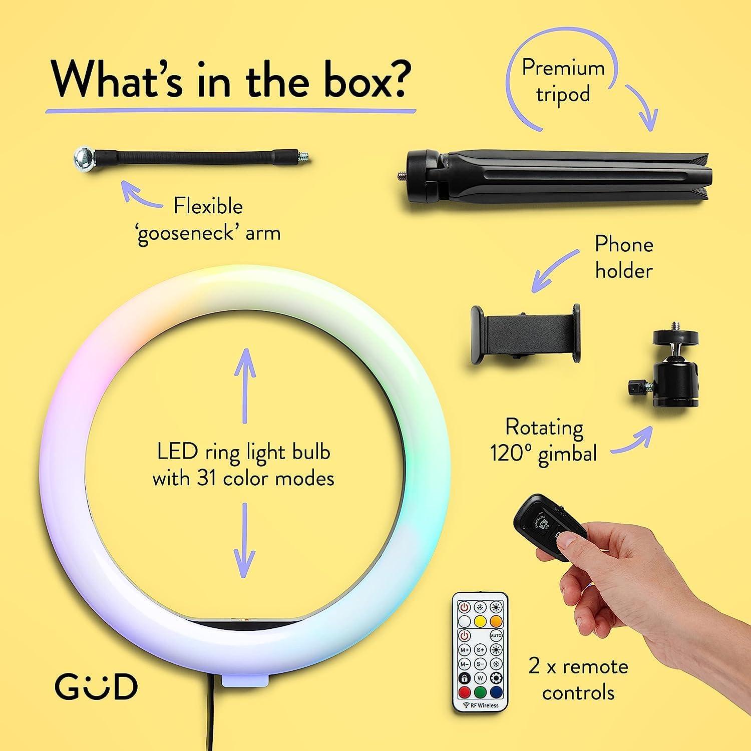 Anillo de Luz Portátil 10 Pulgadas The Güd Company - 5 Modos