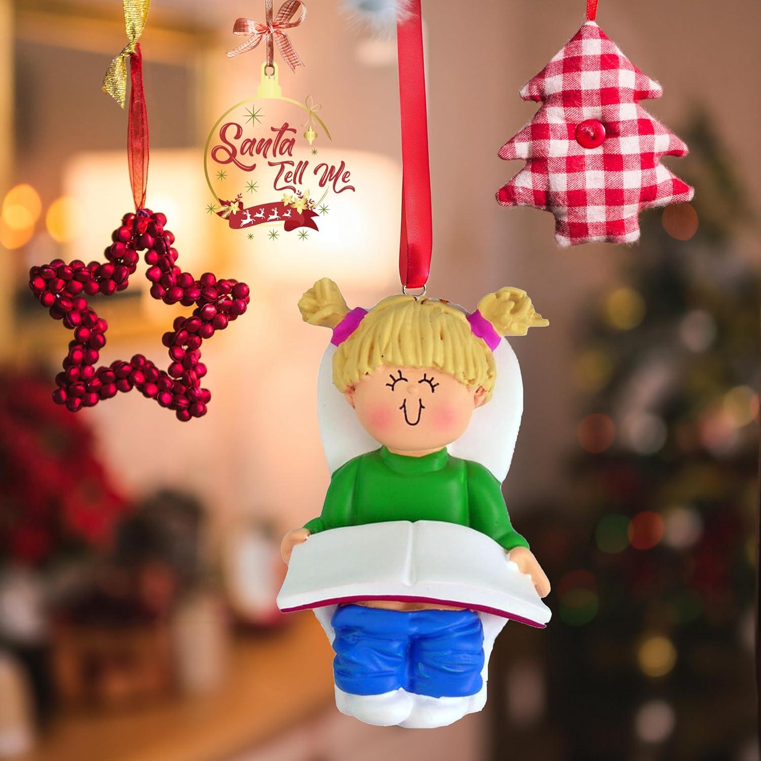 Adorno Navideño Personalizado Santa Dime 2025 - 3.8x7 cm