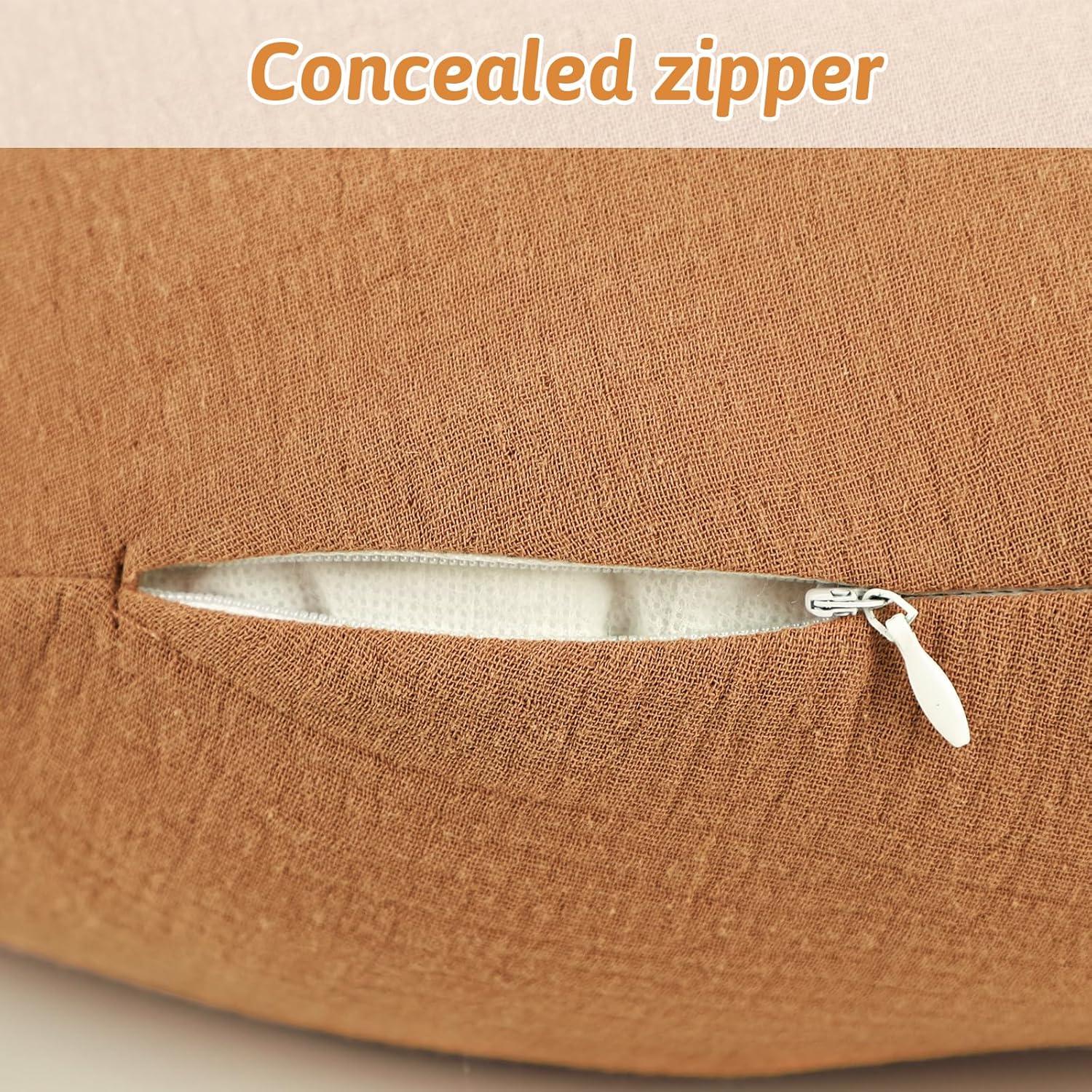 Cubiertas de Almohada de Lactancia GFU Muslin 2 Pzas Beige Marrón