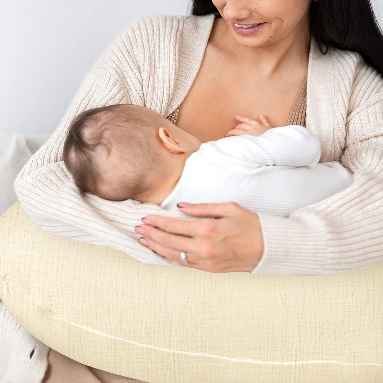 Cubiertas de Almohada de Lactancia GFU Muslin 2 Pzas Beige Marrón