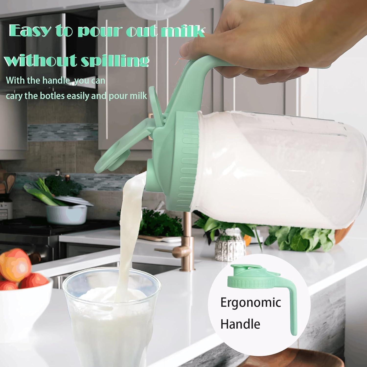 Jarra de Leche Materna de Vidrio 0.95L con Tapa Antifugas