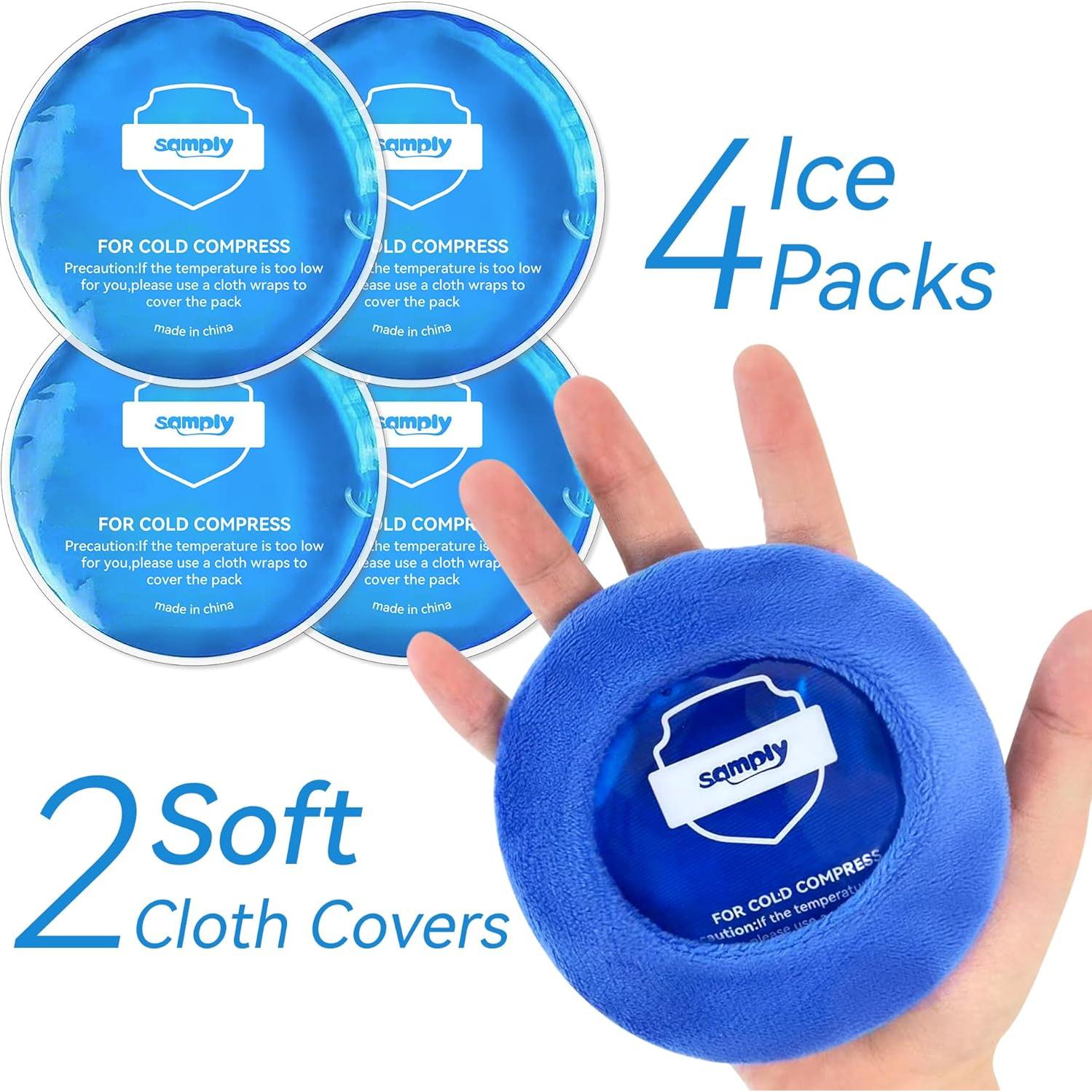 Paquetes de Gel Frío Reutilizables Samply - 4 Mini Paquetes