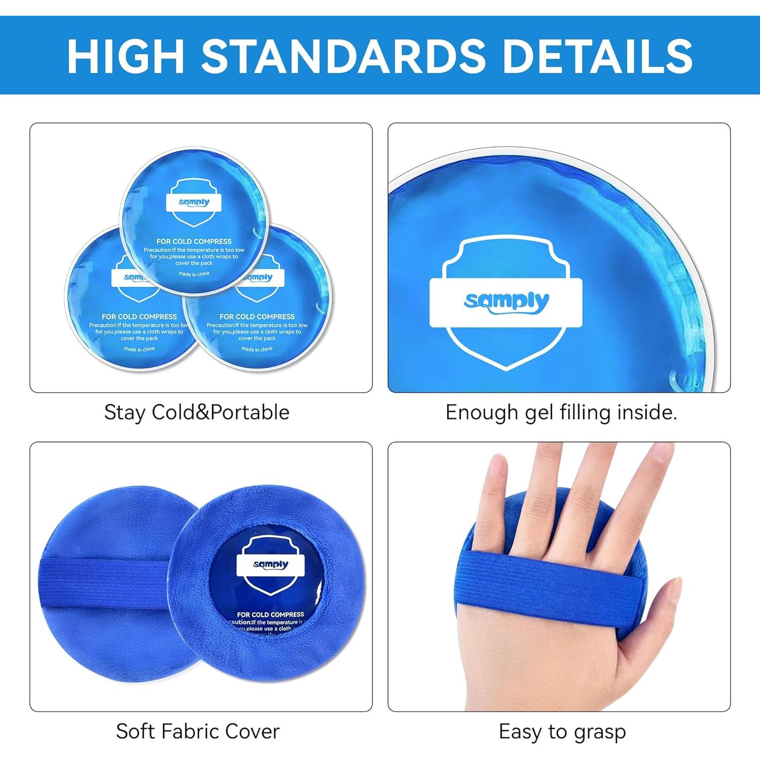 Paquetes de Gel Frío Reutilizables Samply - 4 Mini Paquetes