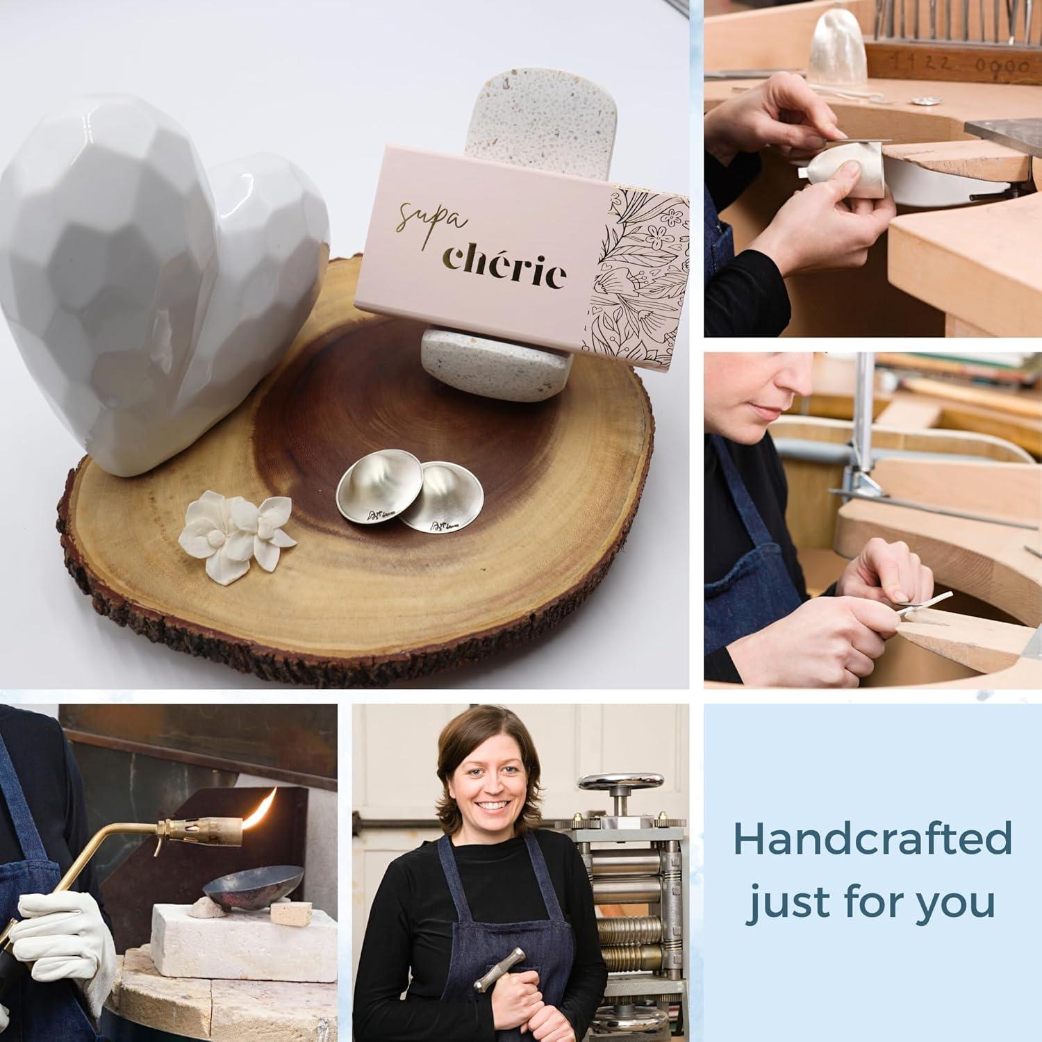 Copas de Lactancia de Plata 925 Supa Cherie - Hechas a Mano