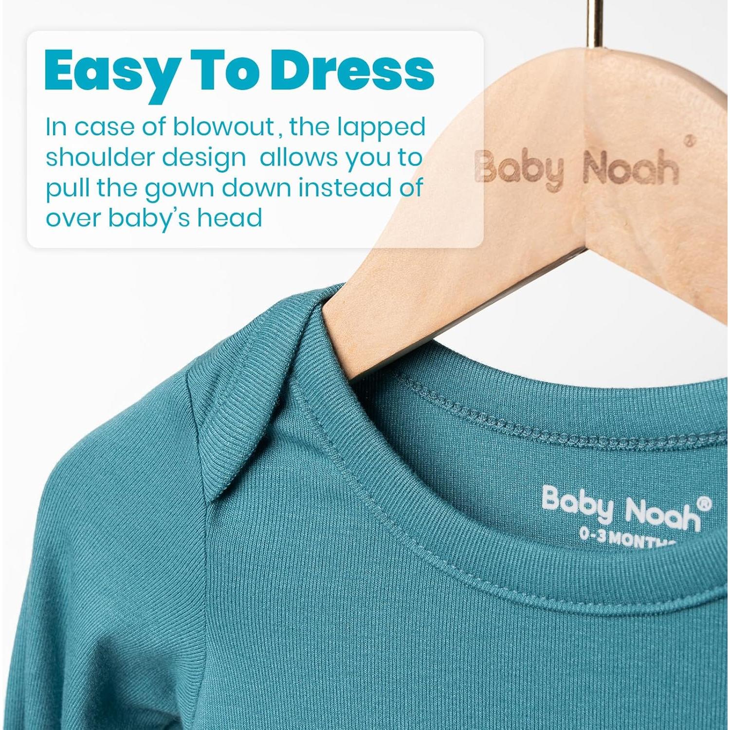 Vestido Anudado para Bebé Baby Noah 0-3 Meses Verde Azulado