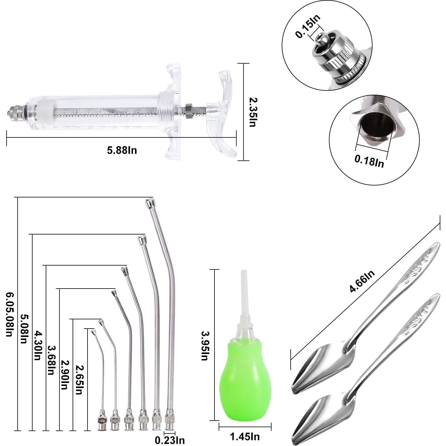 Kit de Jeringa de Alimentación 20ml FULAIERGD para Aves