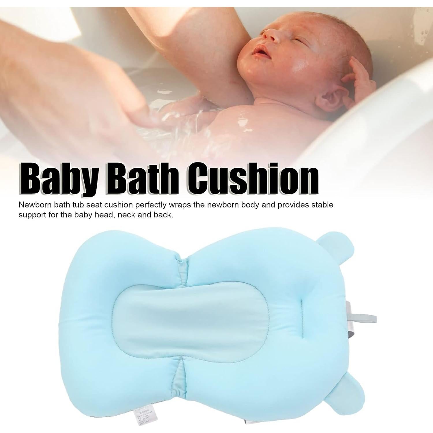 Cojín de Baño Flotante para Bebés SALALIS Oso Azul Antideslizante