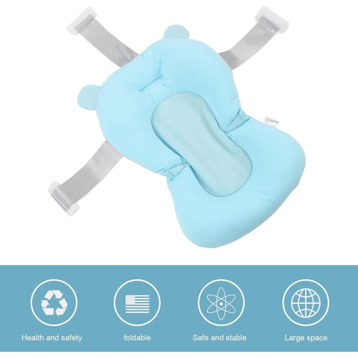 Cojín de Baño Flotante para Bebés SALALIS Oso Azul Antideslizante