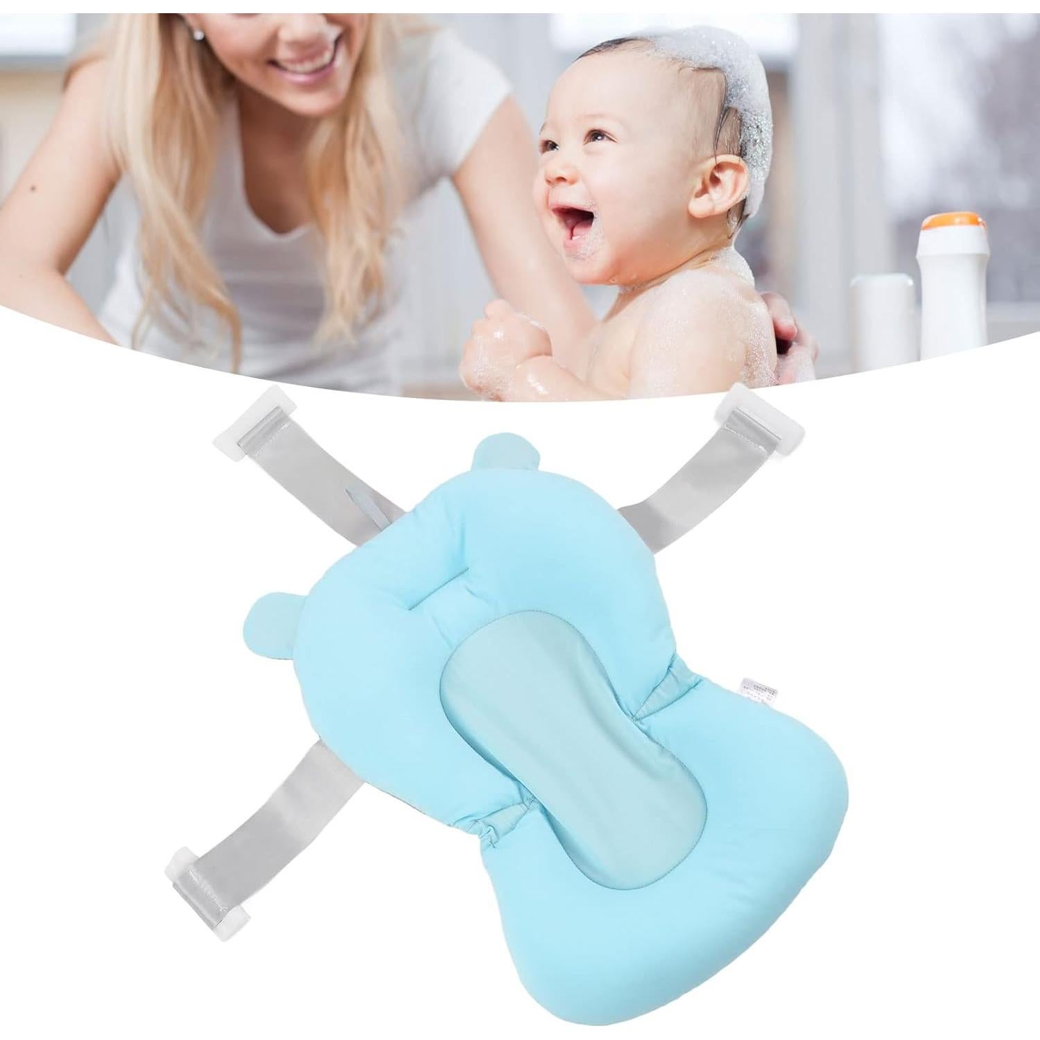 Cojín de Baño Flotante para Bebés SALALIS Oso Azul Antideslizante