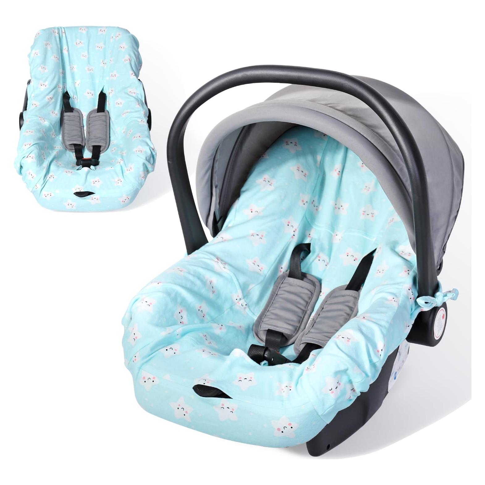 Funda de Asiento de Coche para Bebé Orzbow Algodón Azul