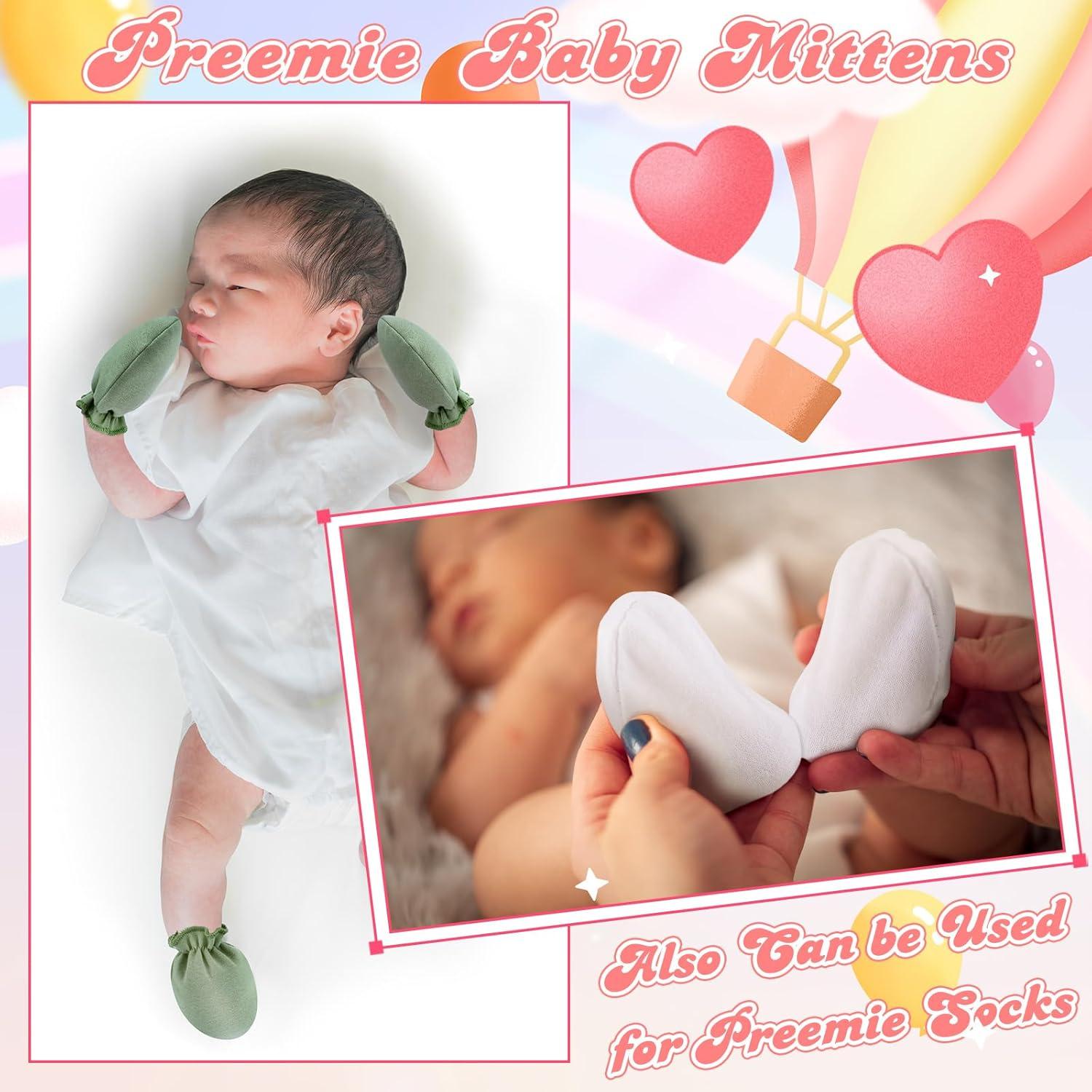 Mitones para Bebés Prematuros Vabean 24 Pares Algodón