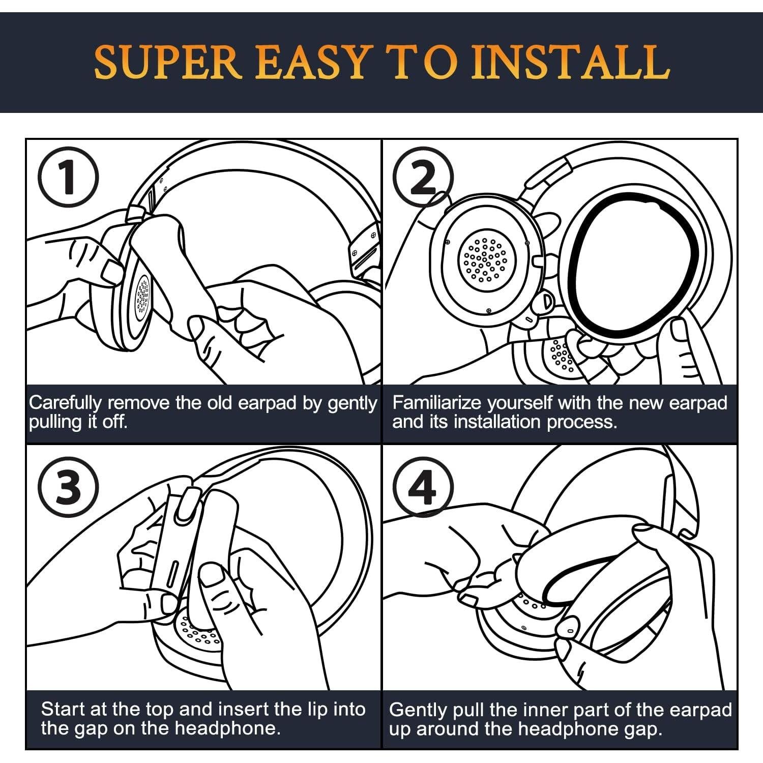 Almohadillas de Repuesto SOULWIT para Steelseries Arctis Nova Pro - Negro