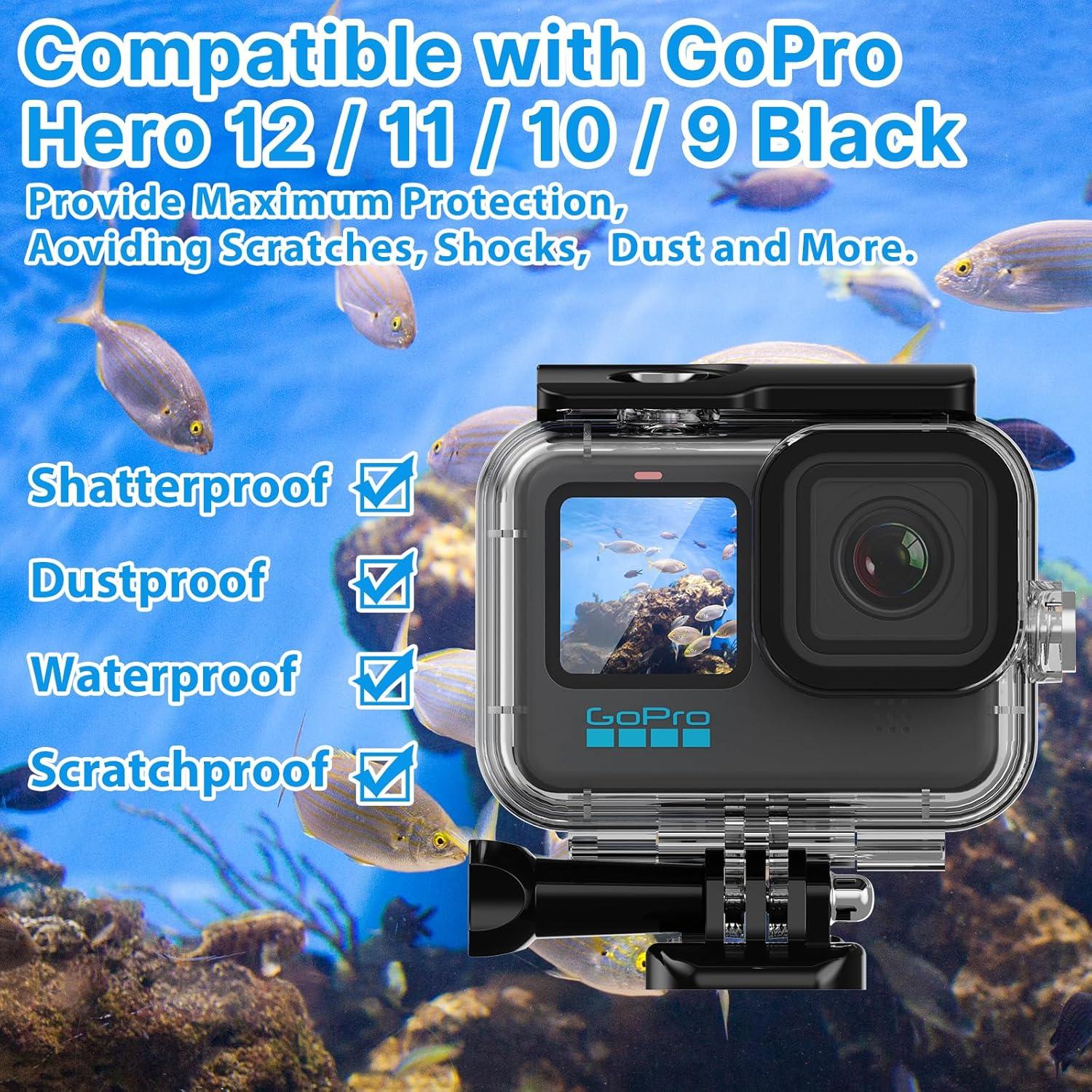 Funda Impermeable HONGDAK para GoPro Hero 9/10/11/12/13 Negra