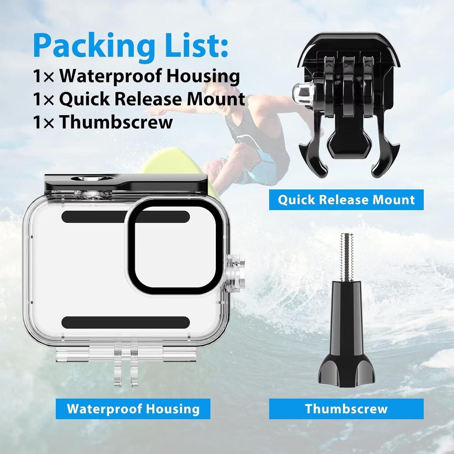 Funda Impermeable HONGDAK para GoPro Hero 9/10/11/12/13 Negra