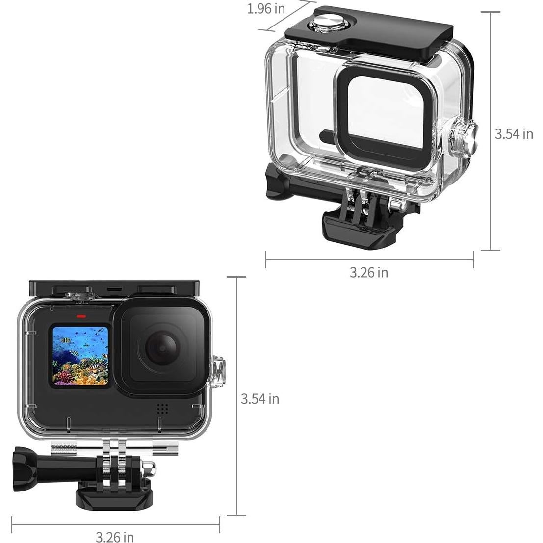 Funda Impermeable HONGDAK para GoPro Hero 9/10/11/12/13 Negra