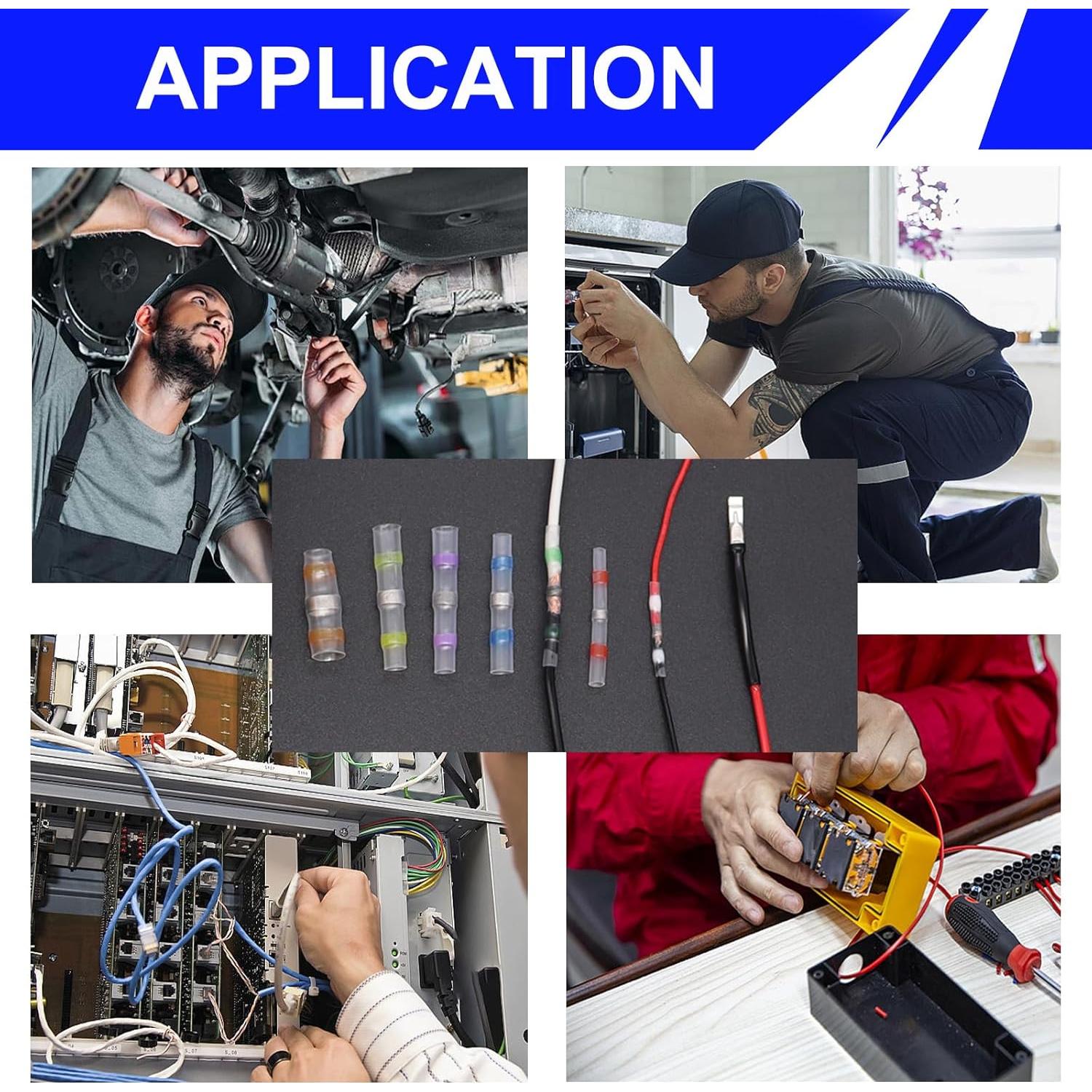 Kit de Conectores de Cable Tanbupu 206PCS Impermeables y Termocontraíbles