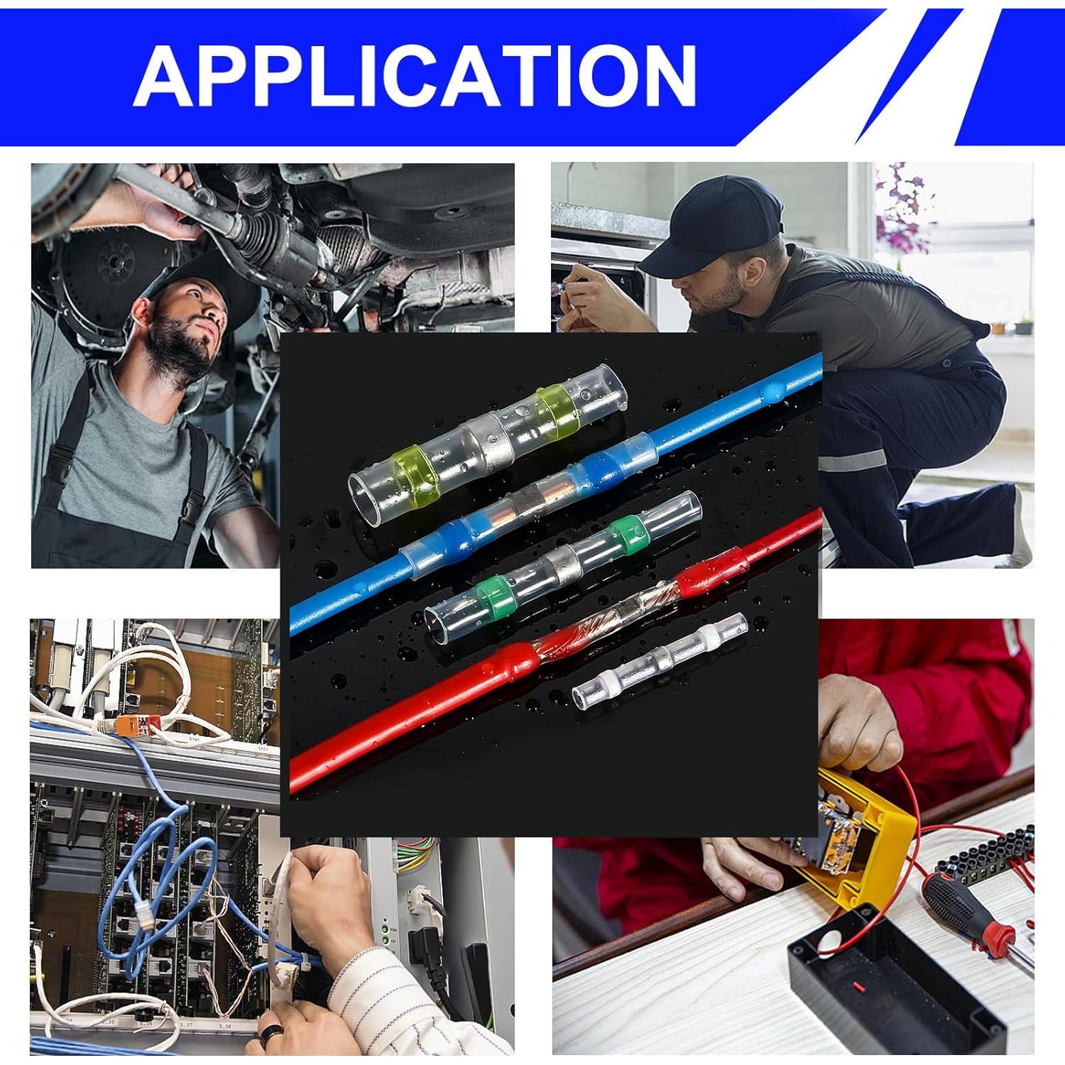 Kit de Conectores de Cable Tanbupu 206PCS Impermeables y Termocontraíbles