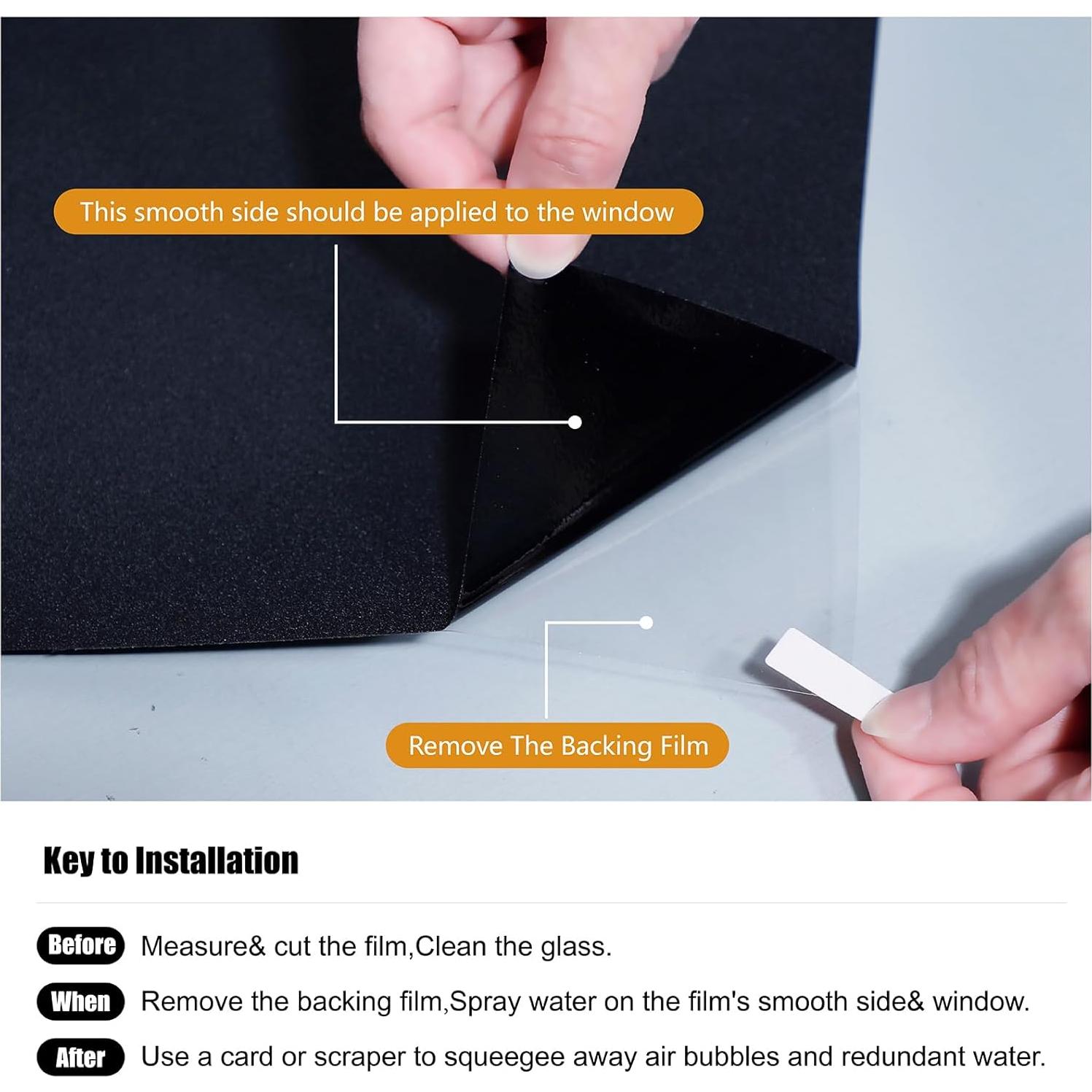 Película Blackout FEILAYS 30x200cm Bloqueo UV y Privacidad