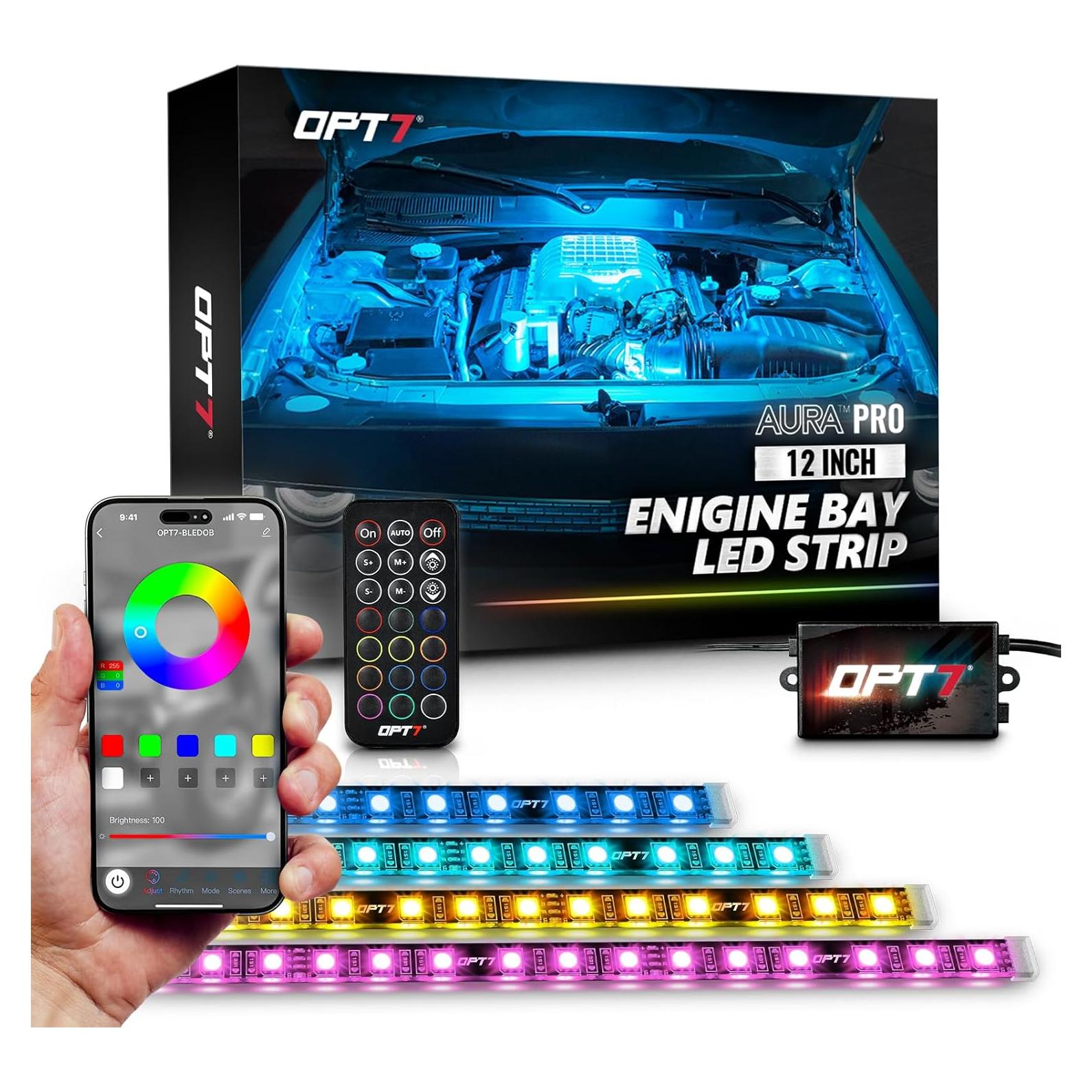 Luces LED RGB OPT7 Aura Pro 30.48 cm con App y Control Remoto