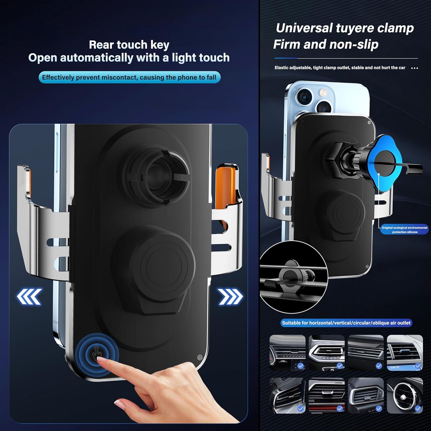 Soporte para Teléfono de Coche HOLIKLJY C10 Carga Rápida 15W