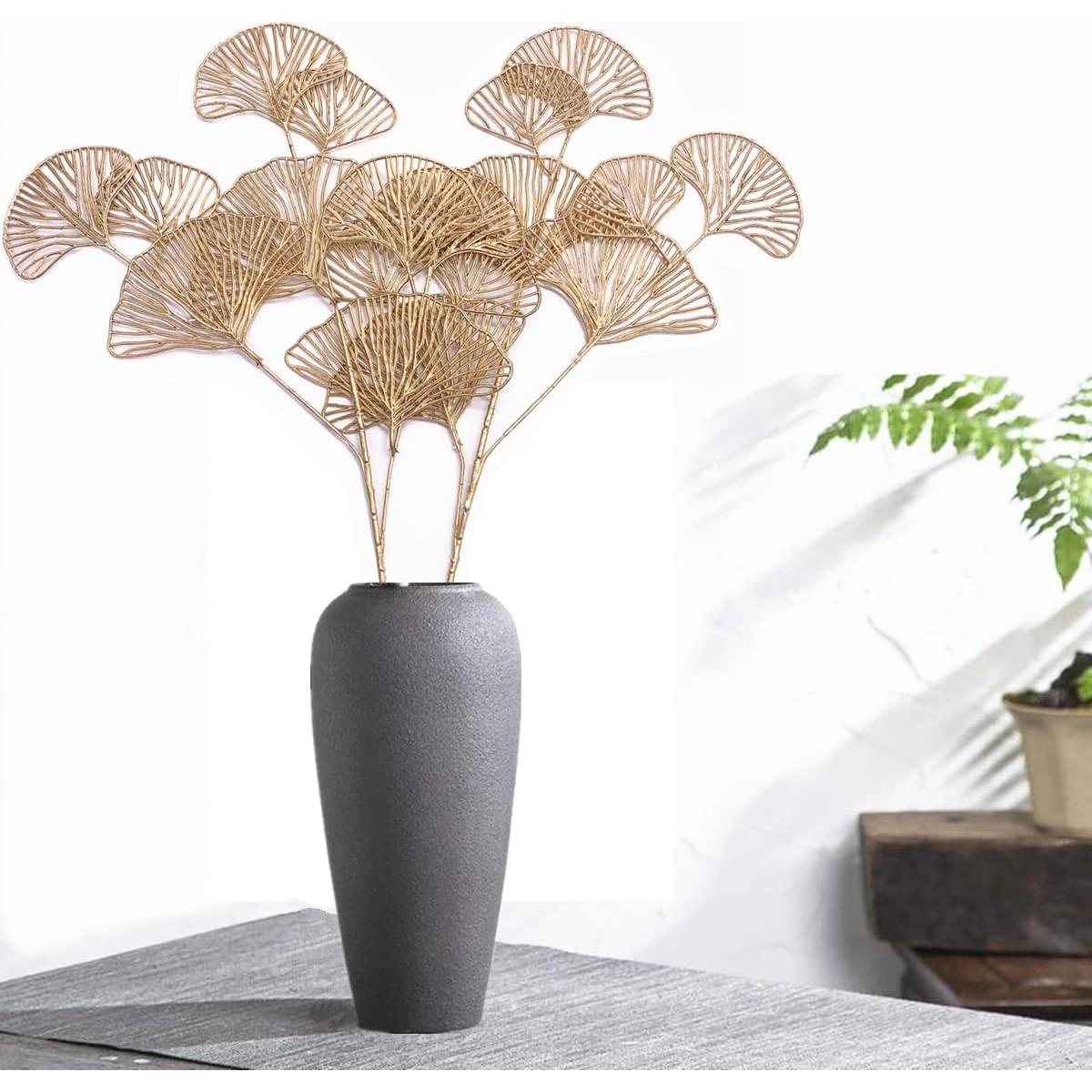 Plantas Artificiales Doradas CATTREE 66 cm - 2 Piezas Decorativas