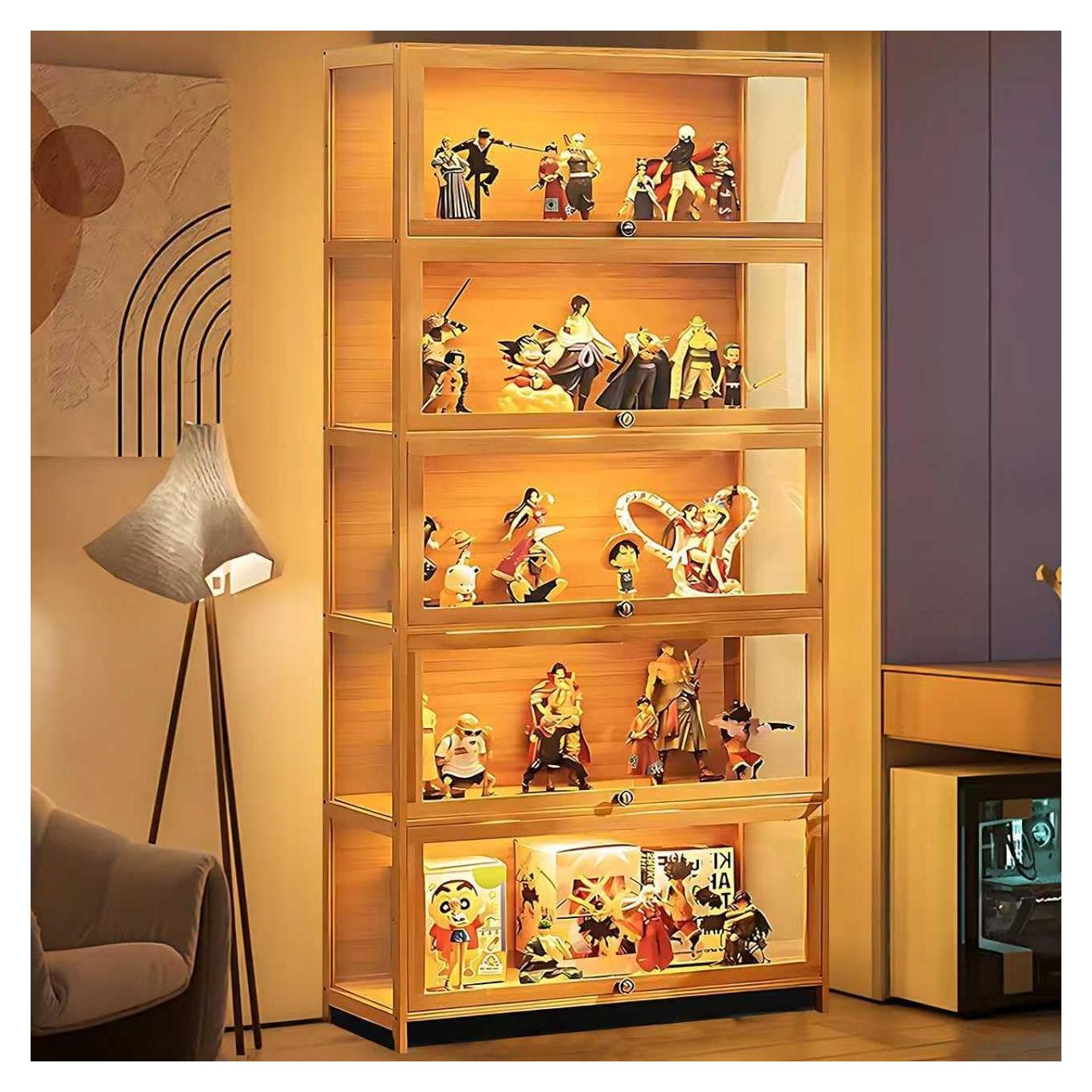 Gabinete de Exhibición Curio Walkclpck 80% Bambú 20% Acrílico