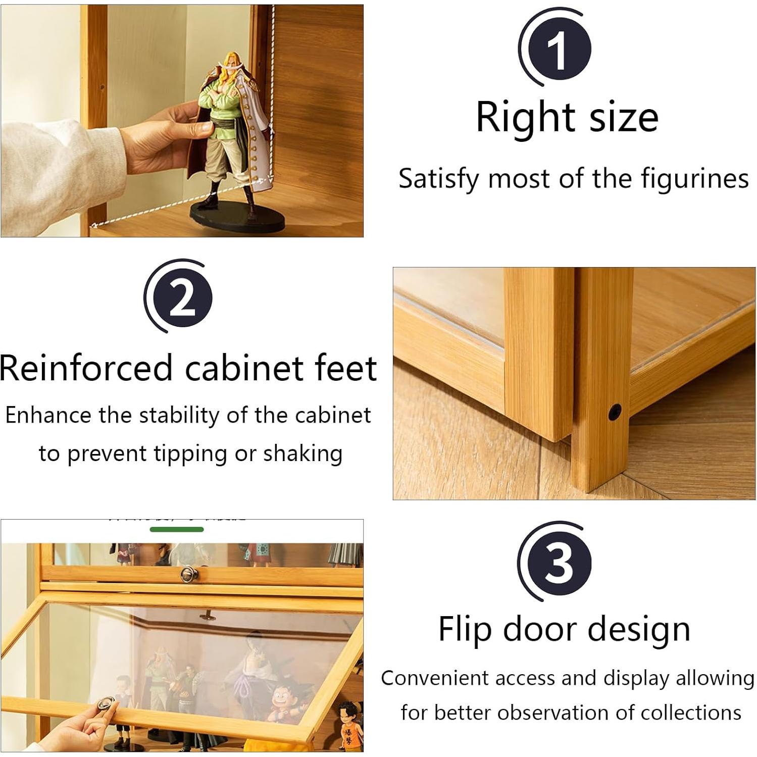 Gabinete de Exhibición Curio Walkclpck 80% Bambú 20% Acrílico