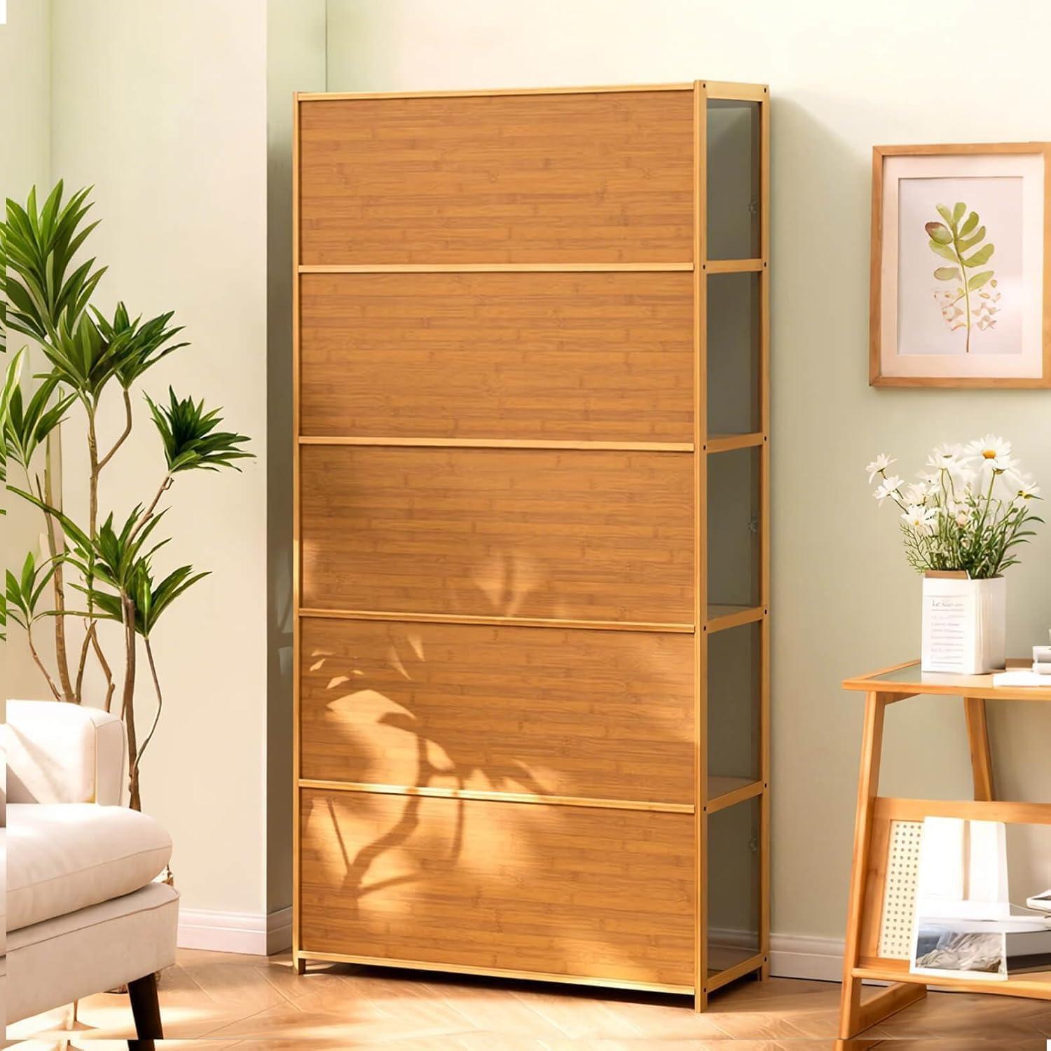 Gabinete de Exhibición Curio Walkclpck 80% Bambú 20% Acrílico