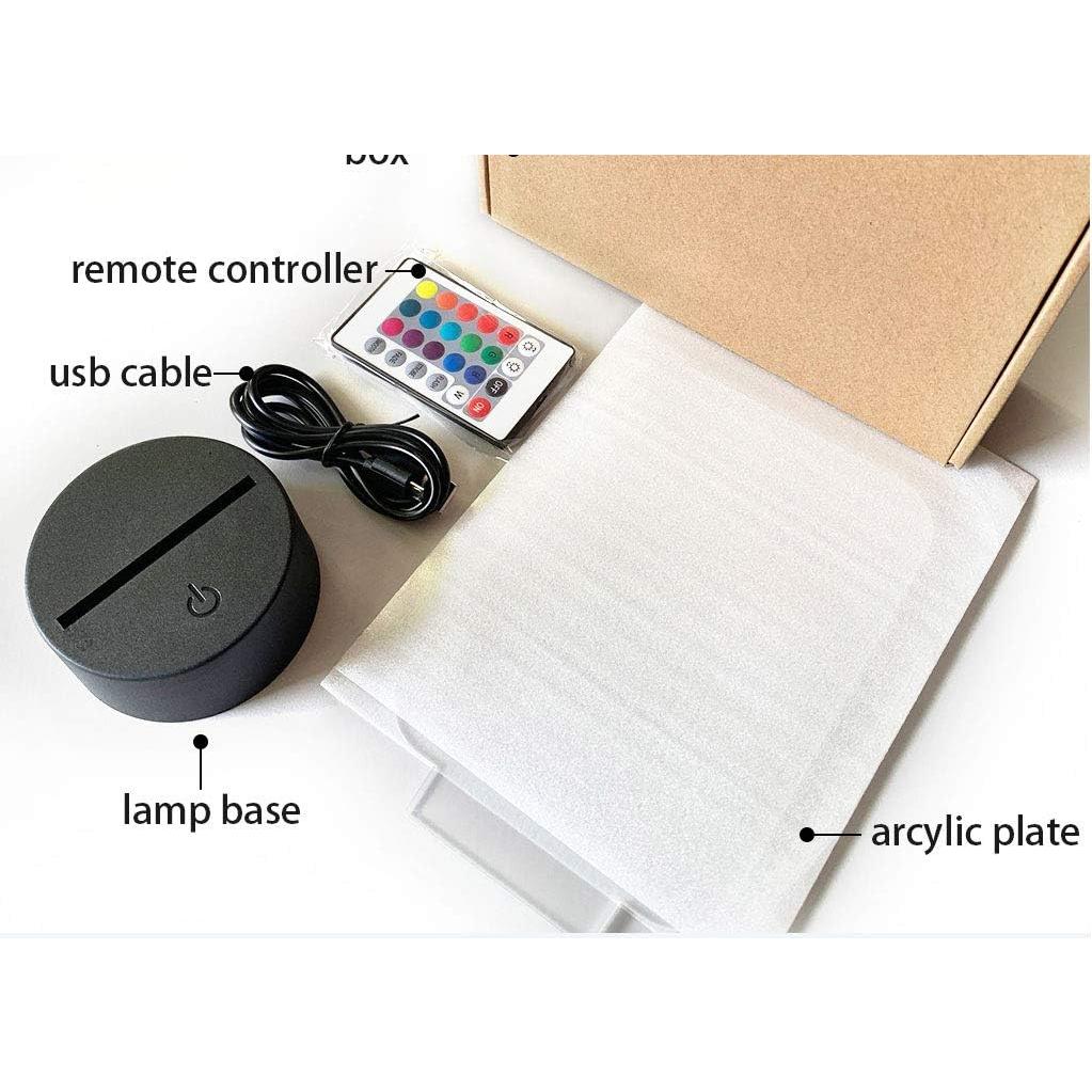 Luz Nocturna LED 3D Paesteffe Coche de Carreras F1 16 Colores