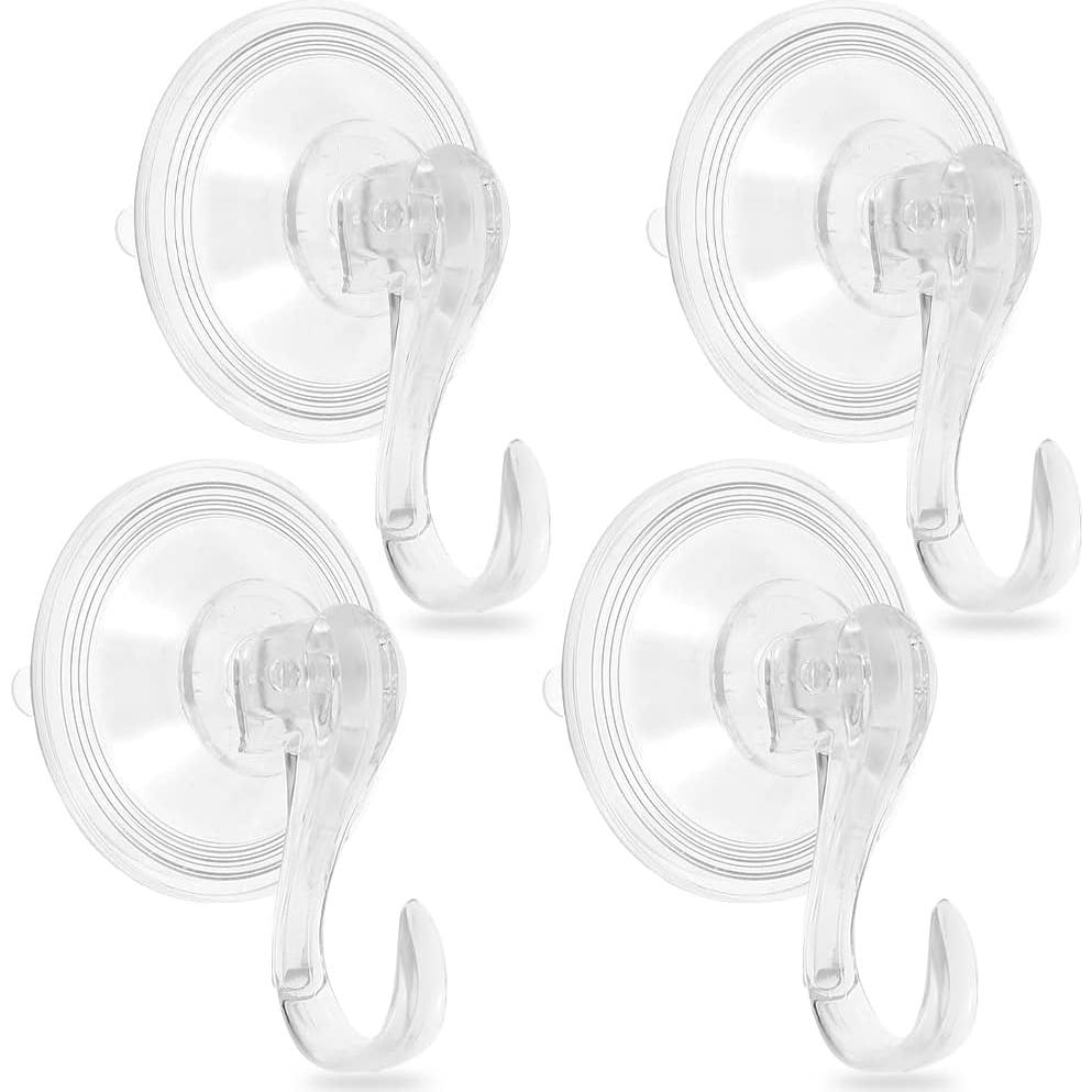 12 Ganchos de Ventosa Reutilizables TKSDWBLTY Transparentes