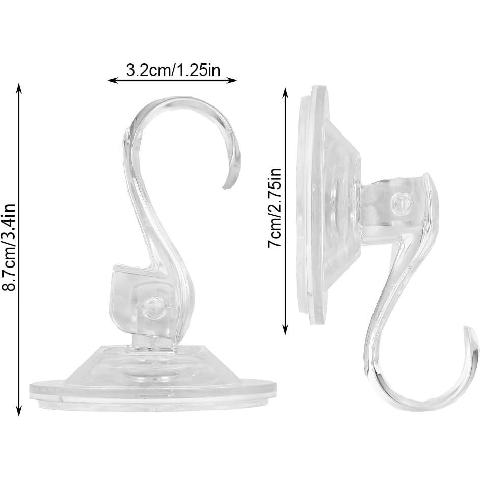 12 Ganchos de Ventosa Reutilizables TKSDWBLTY Transparentes