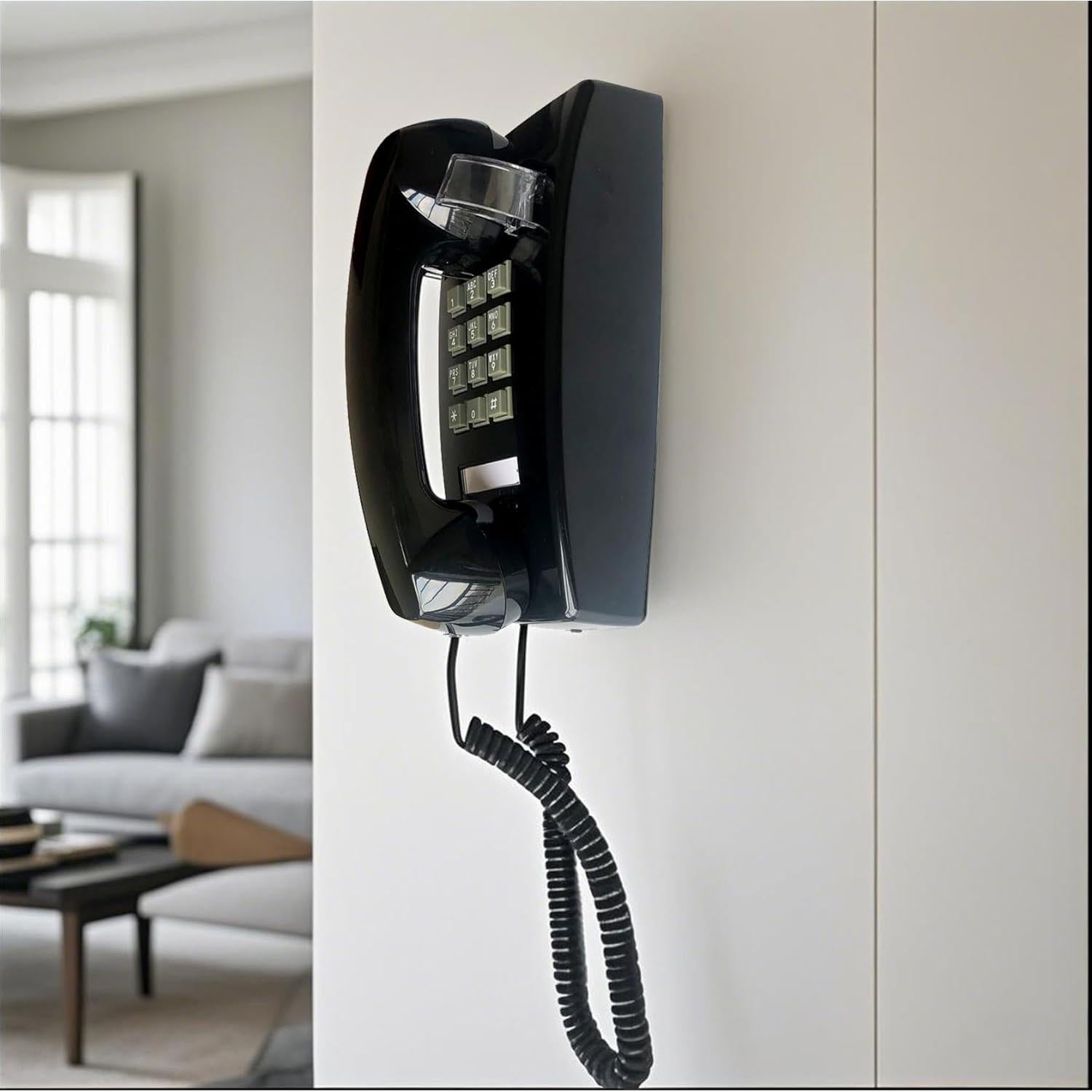 Teléfono de Pared Retro Artisam Negro, Analógico 0.90 kg