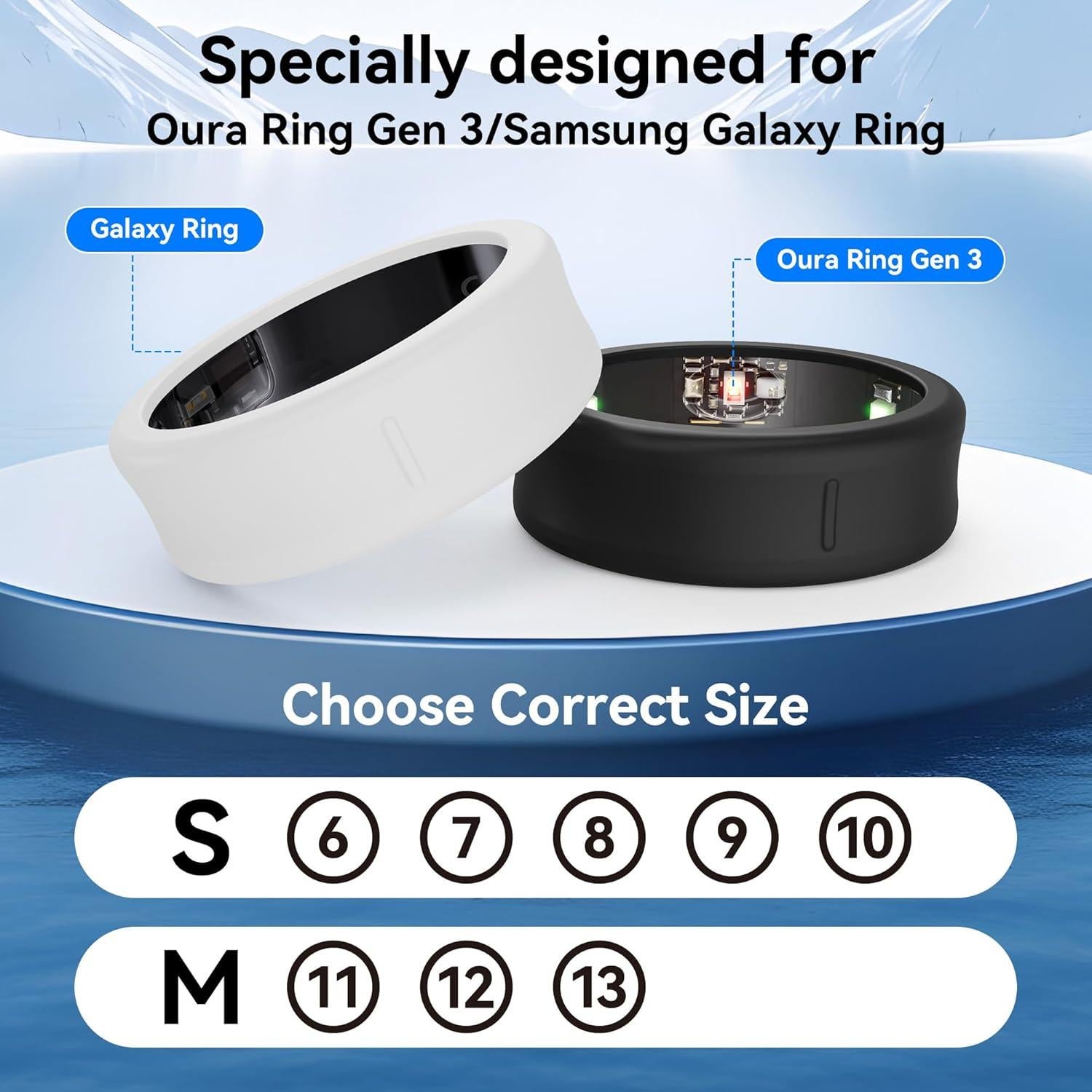 Funda de Silicona Ultra Fina DDJ para Samsung Galaxy Ring - Tamaño S