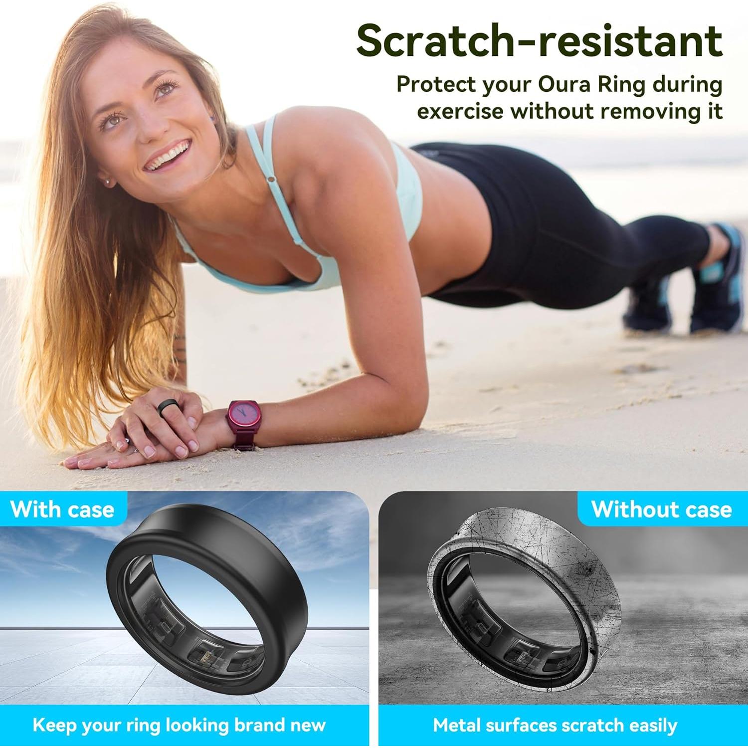 Funda de Silicona Ultra Fina DDJ para Samsung Galaxy Ring - Tamaño S