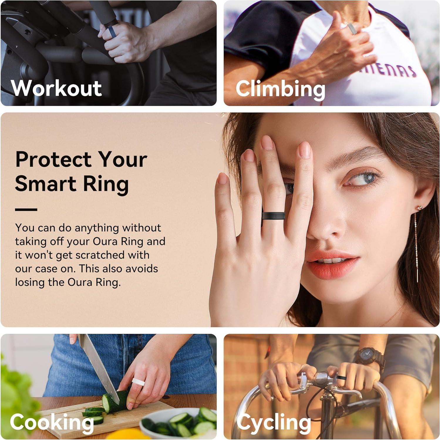 Funda de Silicona Ultra Fina DDJ para Samsung Galaxy Ring - Tamaño S