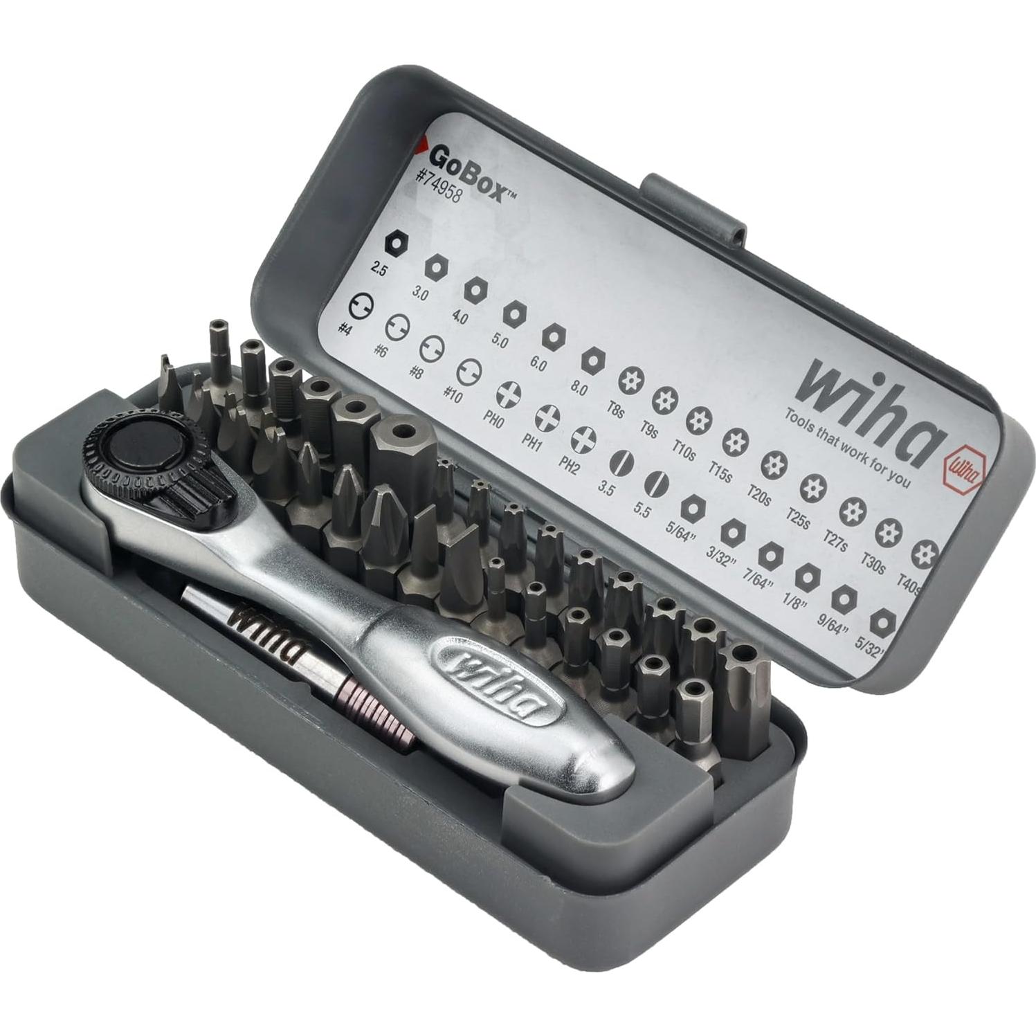 Juego de 32 Piezas Wiha 74958 con Mini Carraca