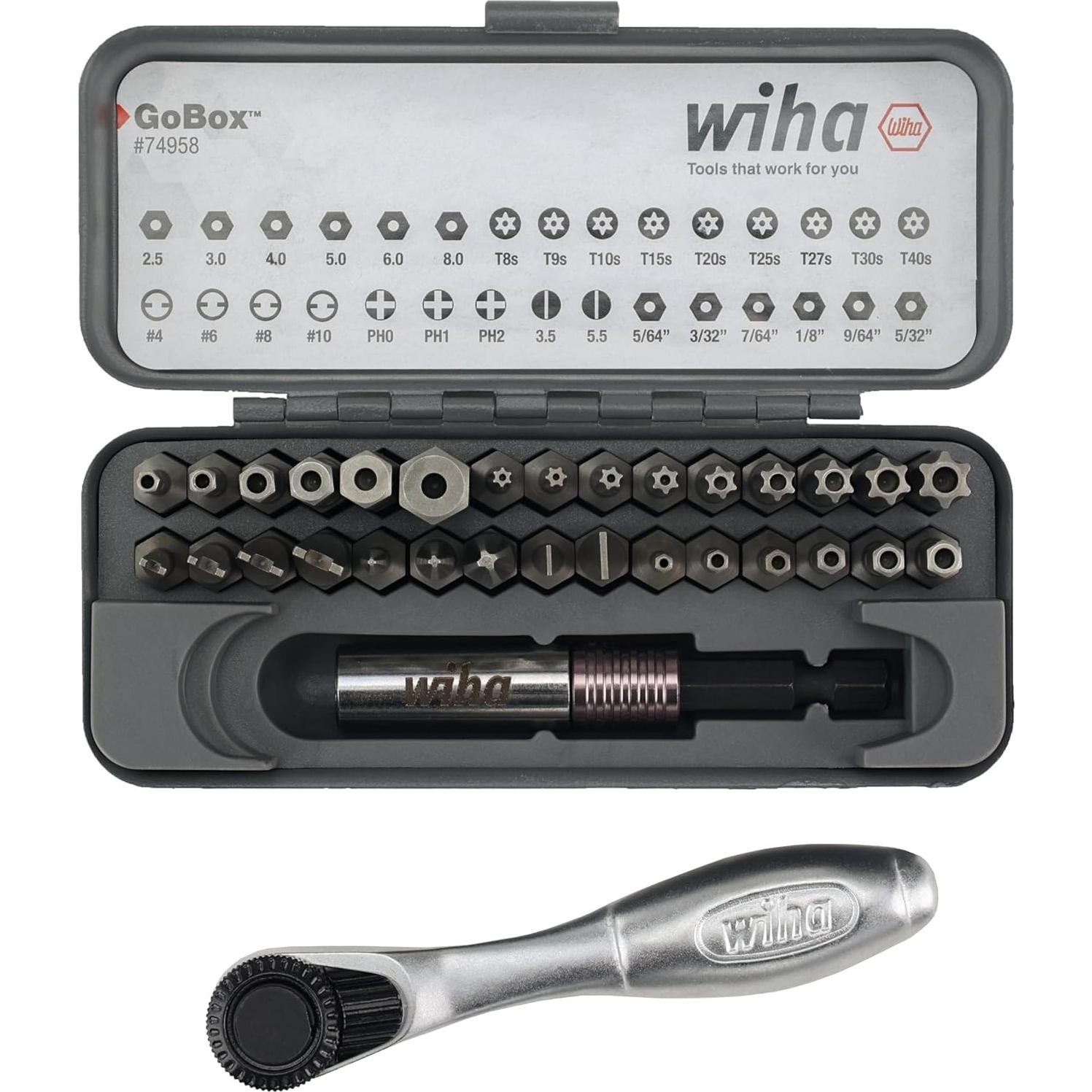 Juego de 32 Piezas Wiha 74958 con Mini Carraca