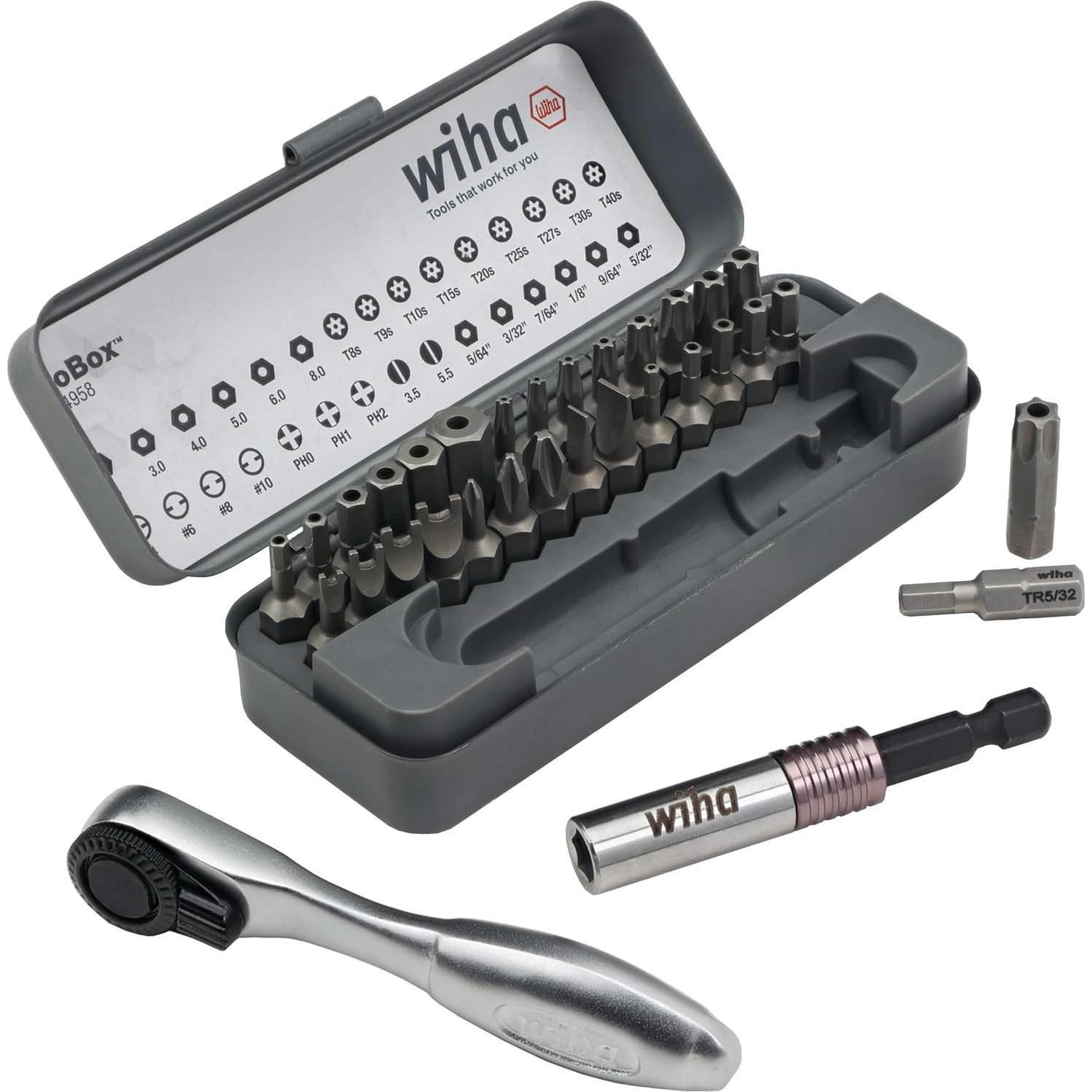 Juego de 32 Piezas Wiha 74958 con Mini Carraca