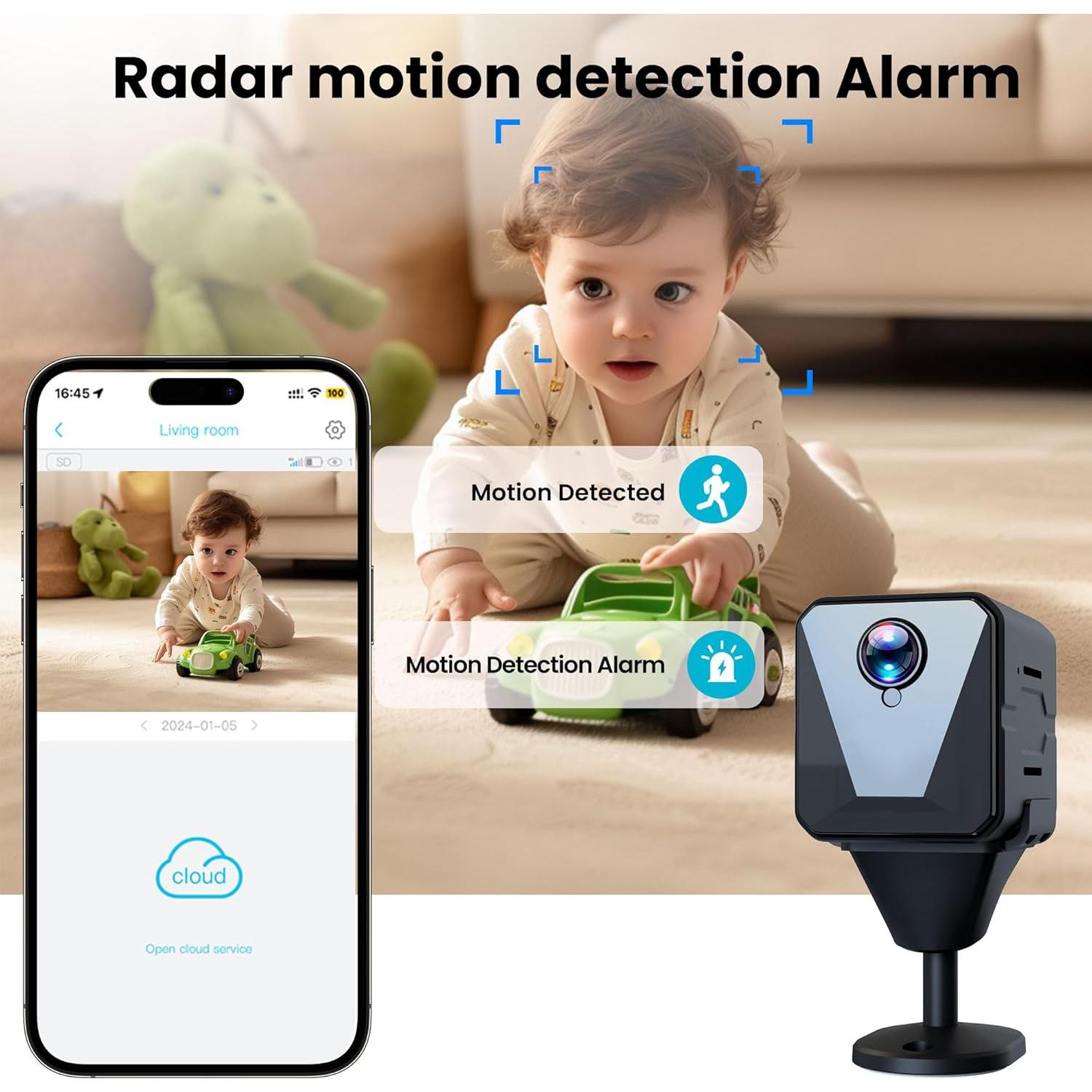 Cámara de Seguridad Funstorm C11 2K Inalámbrica Sin WiFi