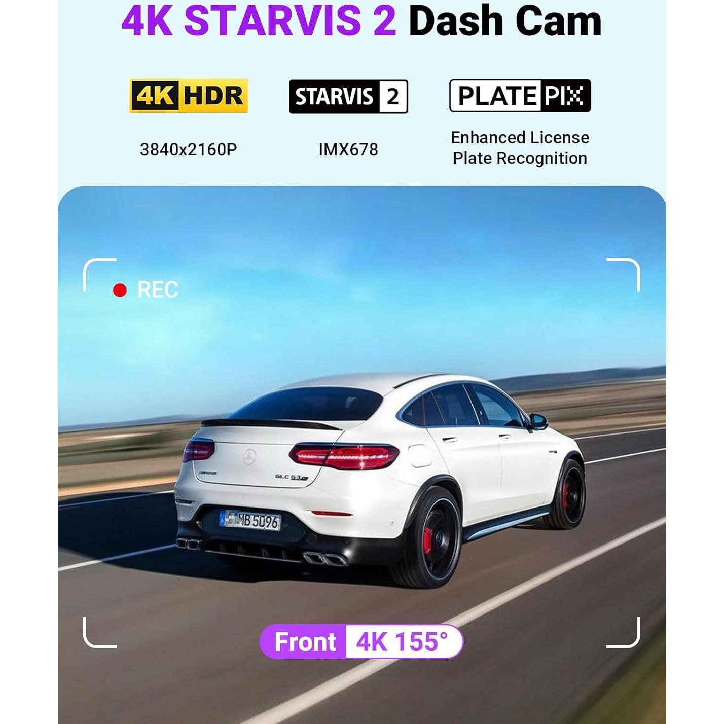 Cámara Dash Vantrue S1 Pro Max 4K con GPS y WiFi 5G