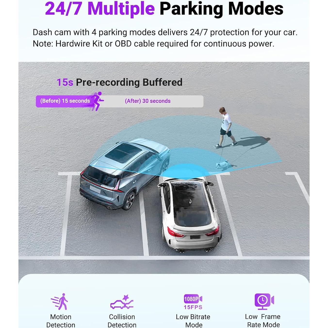 Cámara Dash Vantrue S1 Pro Max 4K con GPS y WiFi 5G