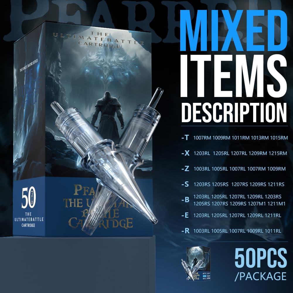 Agujas de Tatuaje Cartuchos PFARRER 50Pcs Bugpin RL 3RL 5RL 7RL 9RL 11RL