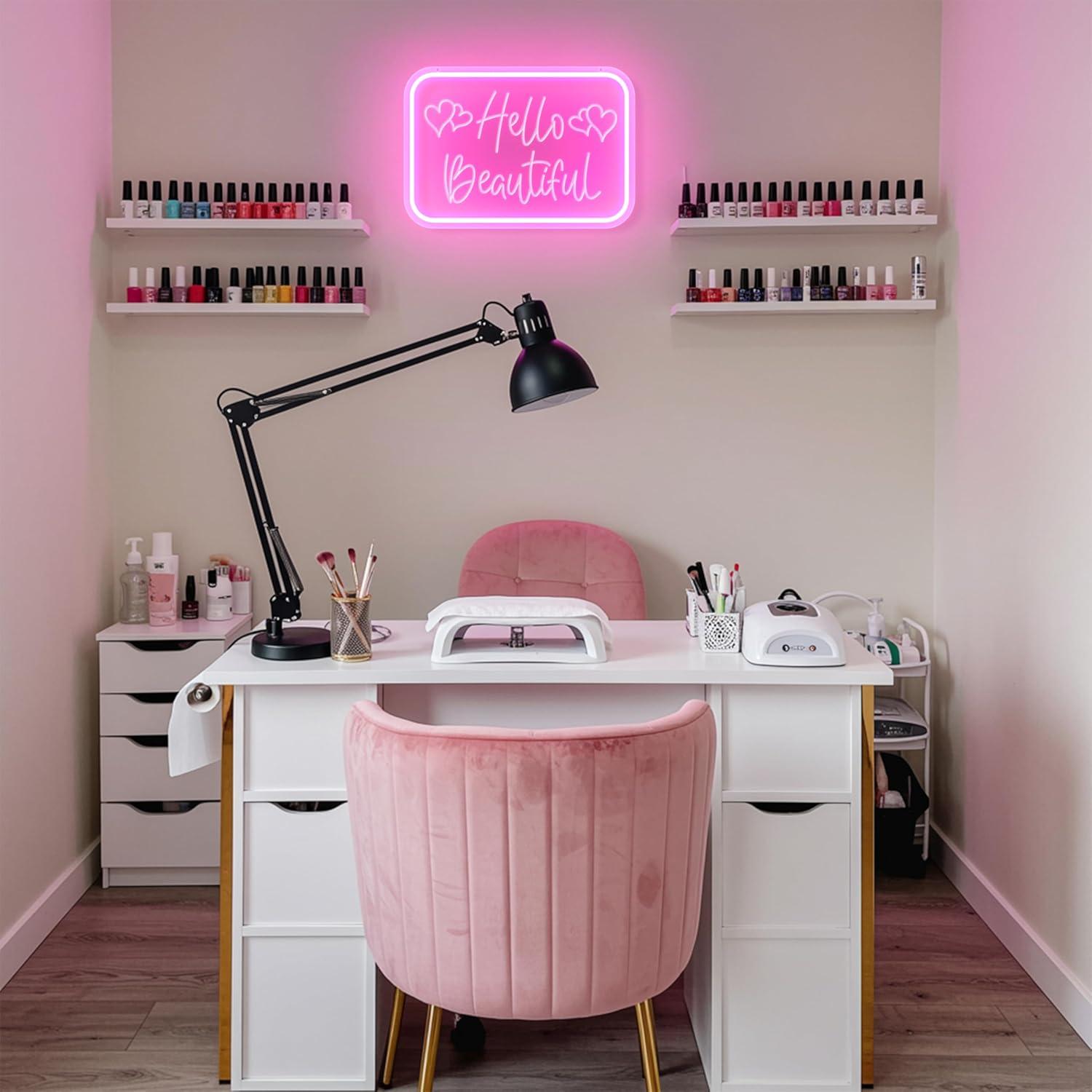 Cartel de Neón LED Rosa Wamputo Eres Realmente Bonita