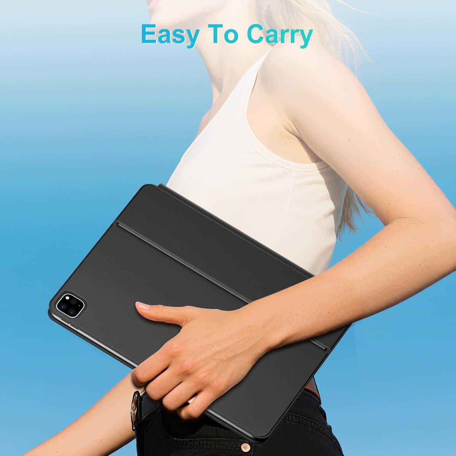 Funda Teclado Mágico Jibrealg para iPad Air/Pro 11" Negro