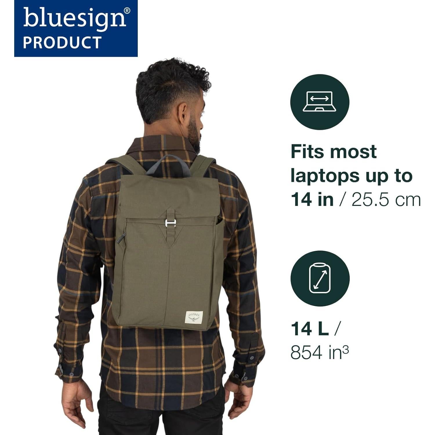 Mochila Osprey Arcane Flap Pack 14L Negra para Laptop