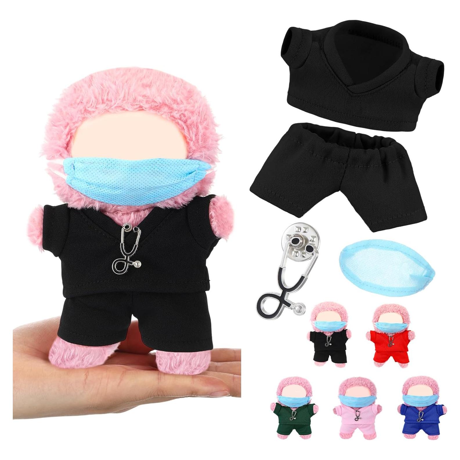 Conjunto de Ropa de Enfermera para Muñecas 17cm Velmitten Negro