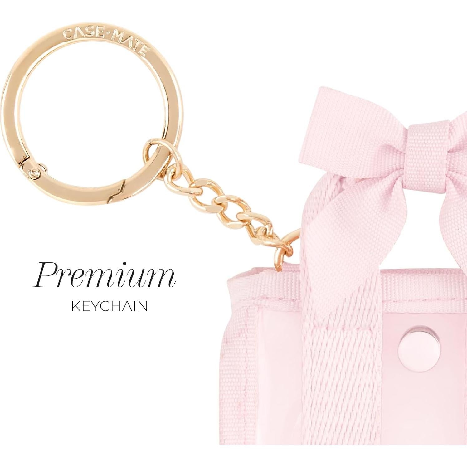 Encanto de Llavero de Bolsa Case-Mate Moño Rosa Ballet